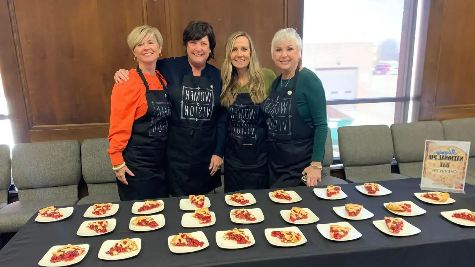 women of vision serving pies